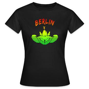 Berlin Design / Berliner Bär Brandenburger Tor - T-shirt Femme - noir - Devant - AI Model Female 172 dark (172cm)