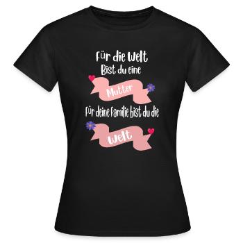 Mütterliebe Weltmotiv Design - Frauen T-Shirt - Schwarz - Vorne - AI Model Female 172 dark (172cm)