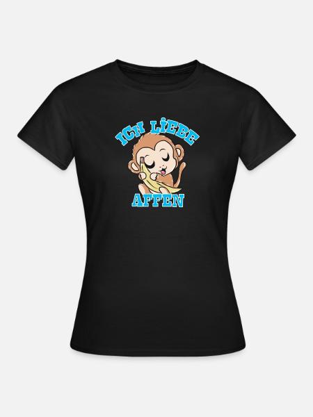 Affen - Frauen T-Shirt - Schwarz