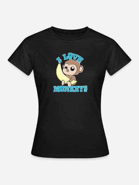 Affen - Frauen T-Shirt - Schwarz