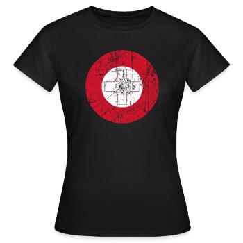 aeronautica Malta Luftwaffe roundel Luftwaffe - Frauen T-Shirt - Schwarz - Vorne - AI Model Female 172 dark (172cm)