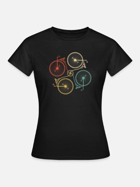 Rad-Mosaik-Gradient - Frauen T-Shirt - Schwarz