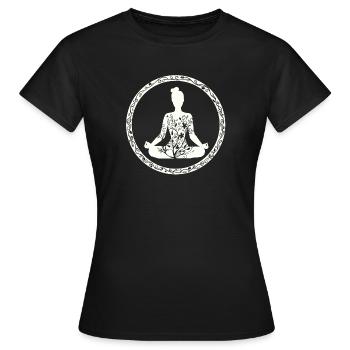 Joga - Frauen T-Shirt - Schwarz - Vorne - AI Model Female 172 dark (172cm)