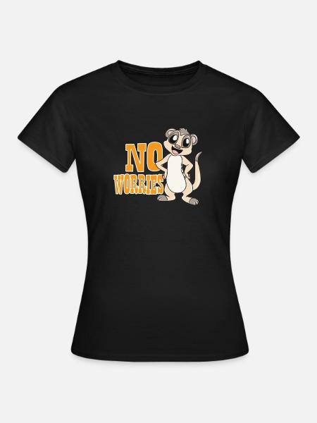 Erdmännchen - Frauen T-Shirt - Schwarz