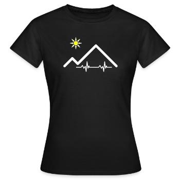 Pulsschlag der Berge - Frauen T-Shirt - Schwarz - Vorne - AI Model Female 172 dark (172cm)