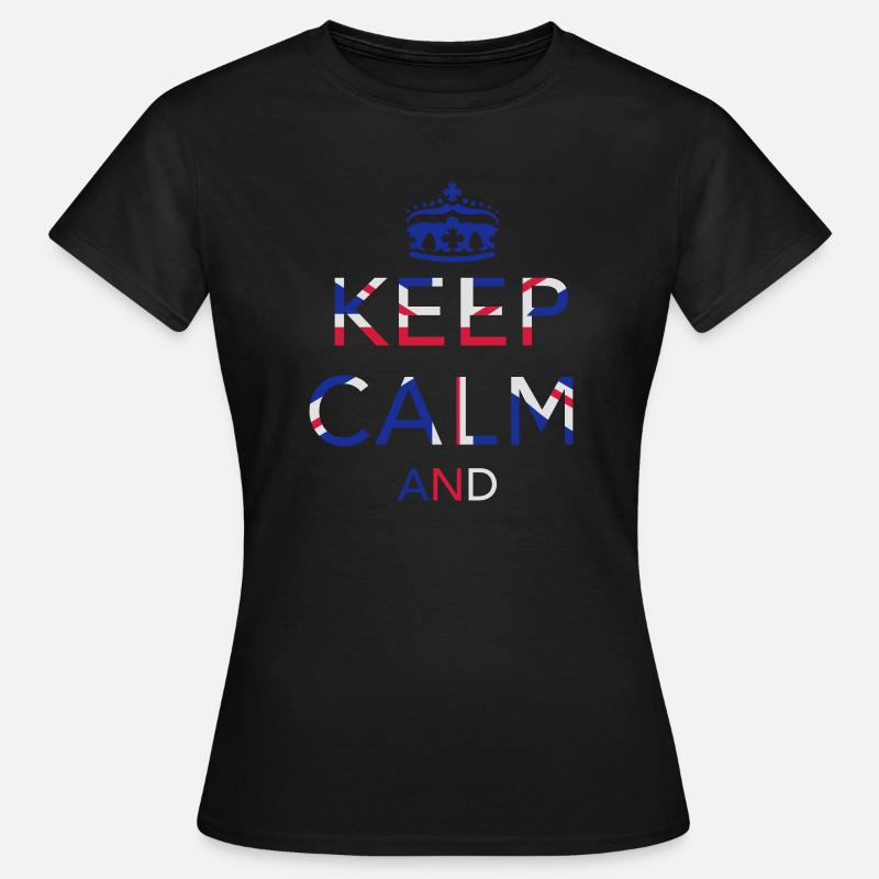 Keep calm ... Union Jack - Women's T-Shirt - black