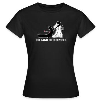 Junggesellinnenabschied Hochzeitsfeier Polterabend - Frauen T-Shirt - Schwarz - Vorne - AI Model Female 172 dark (172cm)