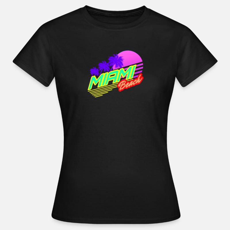 Miami Beach Sunset - Women's T-Shirt - black