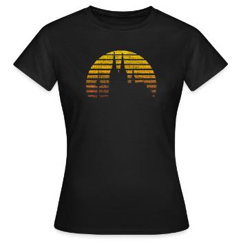 Kölner Skyline Kölner Dom Vintage cadeau - T-shirt Femme - noir - Devant - AI Model Female 172 dark (172cm)
