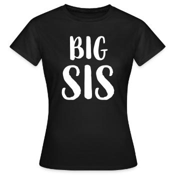 big sis Schwester Geschwister Familie Geschenk - Frauen T-Shirt - Schwarz - Vorne - AI Model Female 172 dark (172cm)