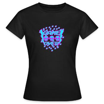 Game Over Pixel - Women's T-Shirt - black - Front - AI Model Female 172 dark (172cm)