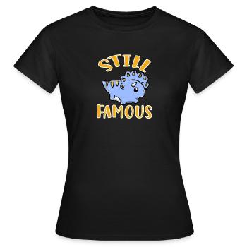 Triceratops - T-shirt Femme - noir - Devant - AI Model Female 172 dark (172cm)