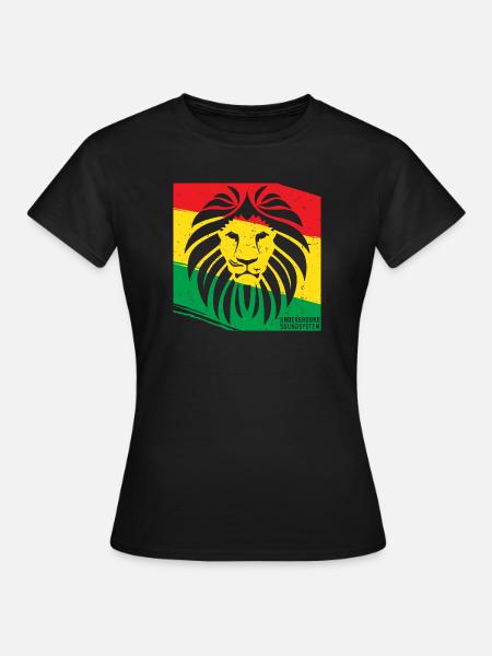 Löwe im Rasta Stil - T-shirt dam - svart