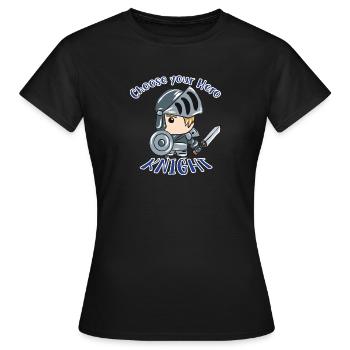 Ritter - Frauen T-Shirt - Schwarz - Vorne - AI Model Female 172 dark (172cm)