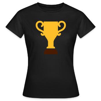 Pokal - Frauen T-Shirt - Schwarz - Vorne - AI Model Female 172 dark (172cm)