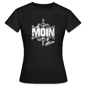 Hamburg Moin Moin - Frauen T-Shirt - Schwarz - Vorne - AI Model Female 172 dark (172cm)