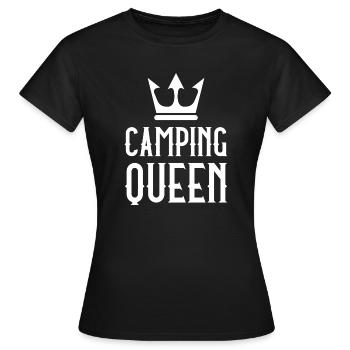 Camping Queen - T-shirt Femme - noir - Devant - AI Model Female 172 dark (172cm)