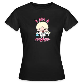 chimiste - T-shirt Femme - noir - Devant - AI Model Female 172 dark (172cm)