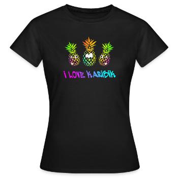 Vacances des Caraïbes - T-shirt Femme - noir - Devant - AI Model Female 172 dark (172cm)