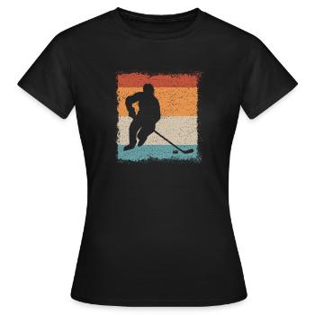 Hockey sur glace Hockey sur glace - T-shirt Femme - noir - Devant - AI Model Female 172 dark (172cm)