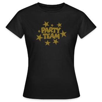 Party Team Stars Or (FR) - T-shirt Femme - noir - Devant - AI Model Female 172 dark (172cm)