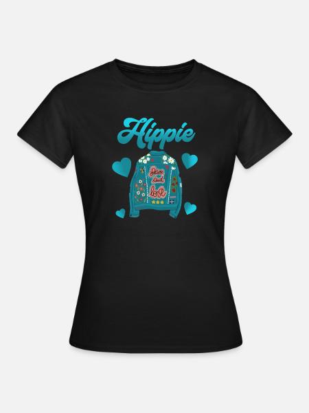 Hippie - Frauen T-Shirt - Schwarz