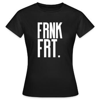 Frankfurt - Frauen T-Shirt - Schwarz - Vorne - AI Model Female 172 dark (172cm)