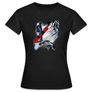 snowboarding - T-shirt Femme - noir - Devant - AI Model Female 172 dark (172cm)