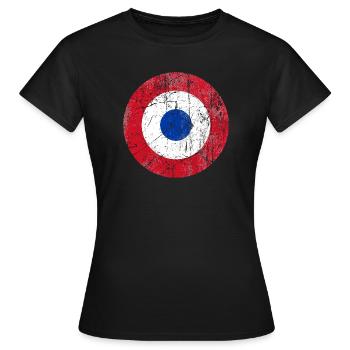 Paraguay Luftwaffe roundel Fliegerabzeichen - Frauen T-Shirt - Schwarz - Vorne - AI Model Female 172 dark (172cm)