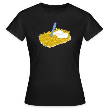 potato - Women's T-Shirt - black - Front - AI Model Female 172 dark (172cm)