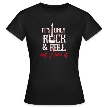 Rock and roll - T-shirt Femme - noir - Devant - AI Model Female 172 dark (172cm)
