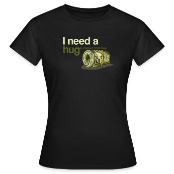 Money Dollar Bill Wealth Drôle énonciations drôle - T-shirt Femme - noir - Devant - AI Model Female 172 dark (172cm)