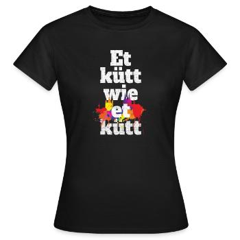 Köln Et Kütt Wie Et Kütt Kölner Grundgesetz Kölsch - Women's T-Shirt - black - Front - AI Model Female 172 dark (172cm)