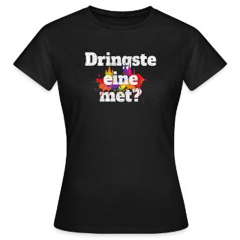 Dringste Eine Met Kölsch Köln Kölner Grundgesetz - T-shirt Femme - noir - Devant - AI Model Female 172 dark (172cm)