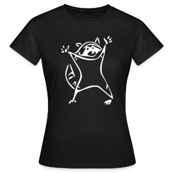 Raton laveur - raton laveur - T-shirt Femme - noir - Devant - AI Model Female 172 dark (172cm)