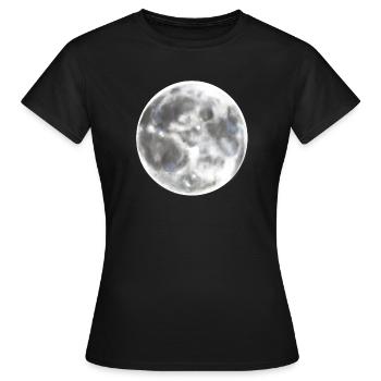 Nuit de pleine lune lune - T-shirt Femme - noir - Devant - AI Model Female 172 dark (172cm)