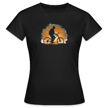 Bicycle trip - T-shirt Femme - noir - Devant - AI Model Female 172 dark (172cm)