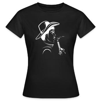 Pistolets Cowboy Western Wild West Symbol - T-shirt Femme - noir - Devant - AI Model Female 172 dark (172cm)