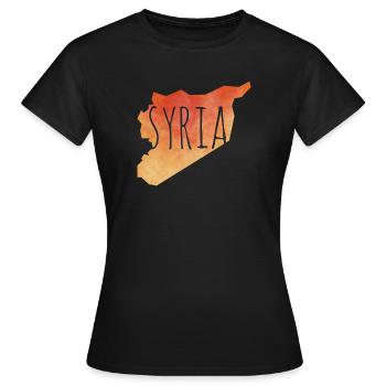 Syria - Women's T-Shirt - black - Front - AI Model Female 172 dark (172cm)