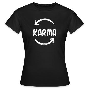 Karma Bouddhisme Hindouisme Namaste Dire drôle - T-shirt Femme - noir - Devant - AI Model Female 172 dark (172cm)