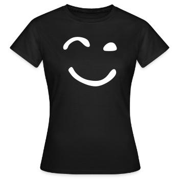 The winking face - Women's T-Shirt - black - Front - AI Model Female 172 dark (172cm)