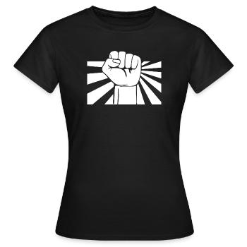 faust widerstand resist aufstand kampf-sport - Frauen T-Shirt - Schwarz - Vorne - AI Model Female 172 dark (172cm)