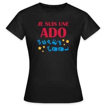 Teenager / Jugendliche / Jugendlicher / Kind - Frauen T-Shirt - Schwarz - Vorne - AI Model Female 172 dark (172cm)