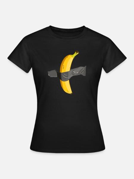 Getapete Banaan Kunst - Vrouwen T-shirt - zwart