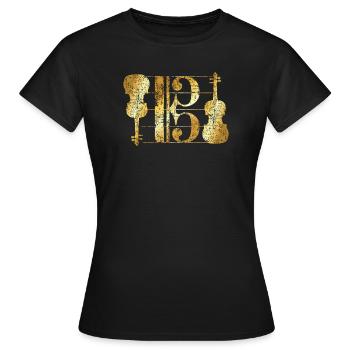 Alto Keys & Altos (Vintage Golden Yellow) Alto - T-shirt Femme - noir - Devant - AI Model Female 172 dark (172cm)