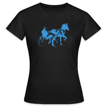 Trabrennen traber - Frauen T-Shirt - Schwarz - Vorne - AI Model Female 172 dark (172cm)