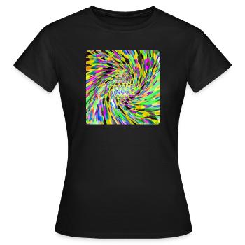 Psychedelic vortex - Women's T-Shirt - black - Front - AI Model Female 172 dark (172cm)