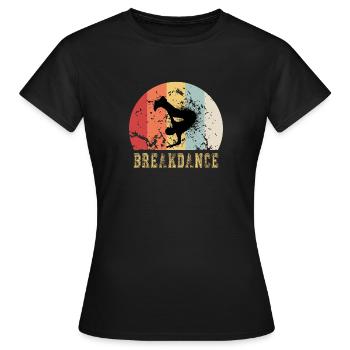 Breakdance vintage - T-shirt Femme - noir - Devant - AI Model Female 172 dark (172cm)