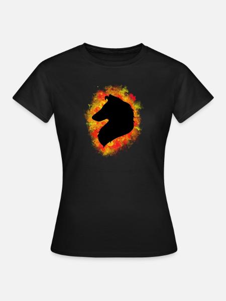 Colley silhouette cheveux longs - T-shirt Femme - noir