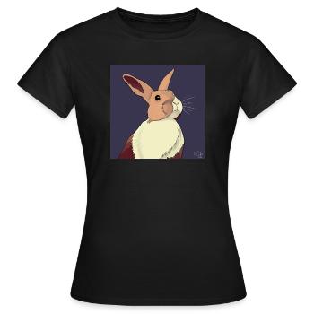 Illustration de lapin - T-shirt Femme - noir - Devant - AI Model Female 172 dark (172cm)